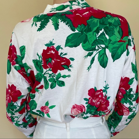 VINTAGE Red Rose long sleeve t-shirt - Picture 3 of 5